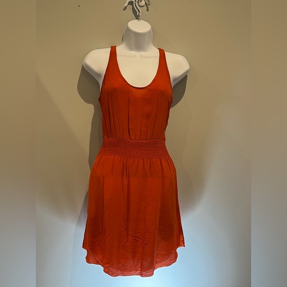 Babaton silk mini dress in burnt orange - Picture 1 of 3